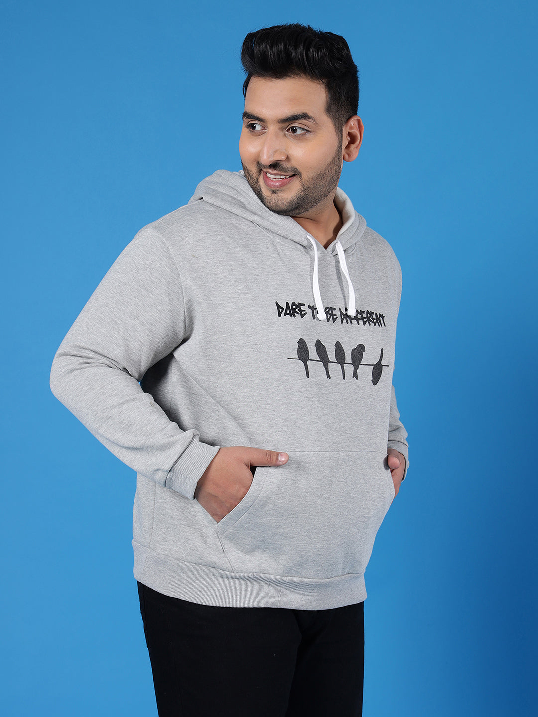 Printed Casual Hooded Sweastshirt