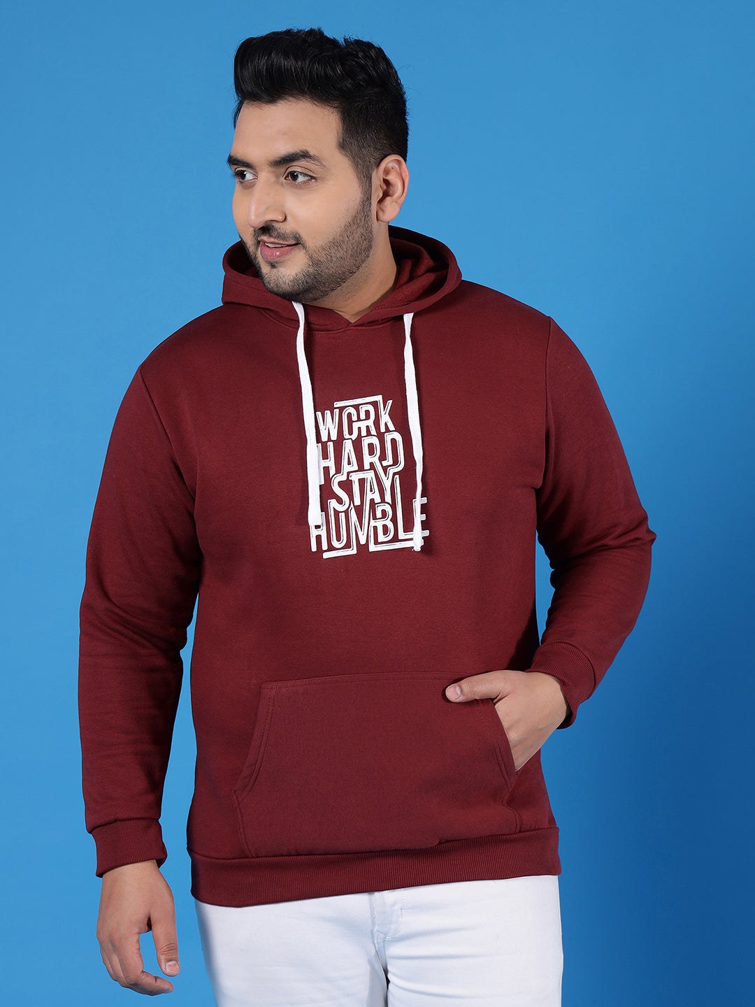 Printed Casual Hooded Sweastshirt