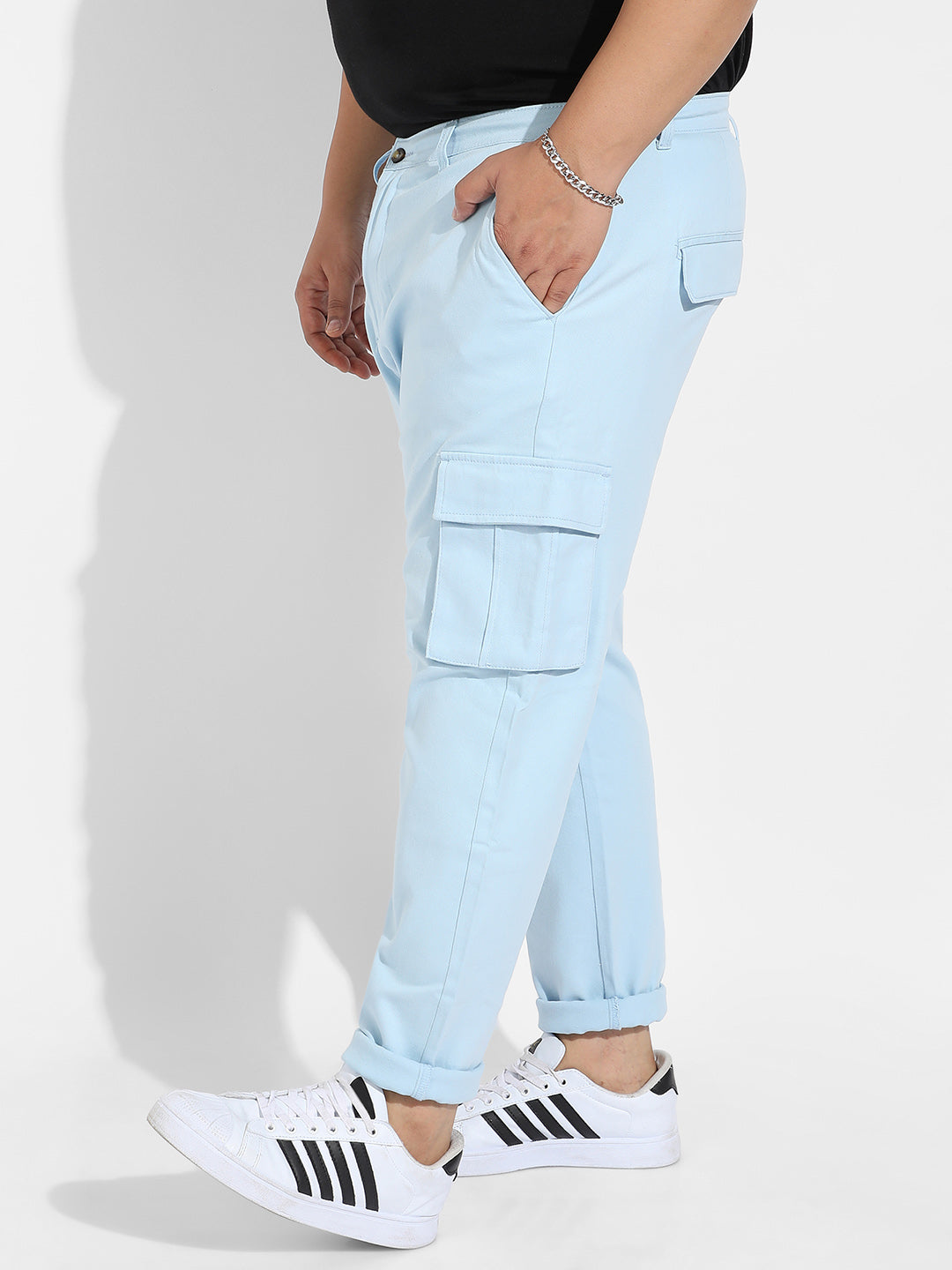 Light Blue Cargo Trousers