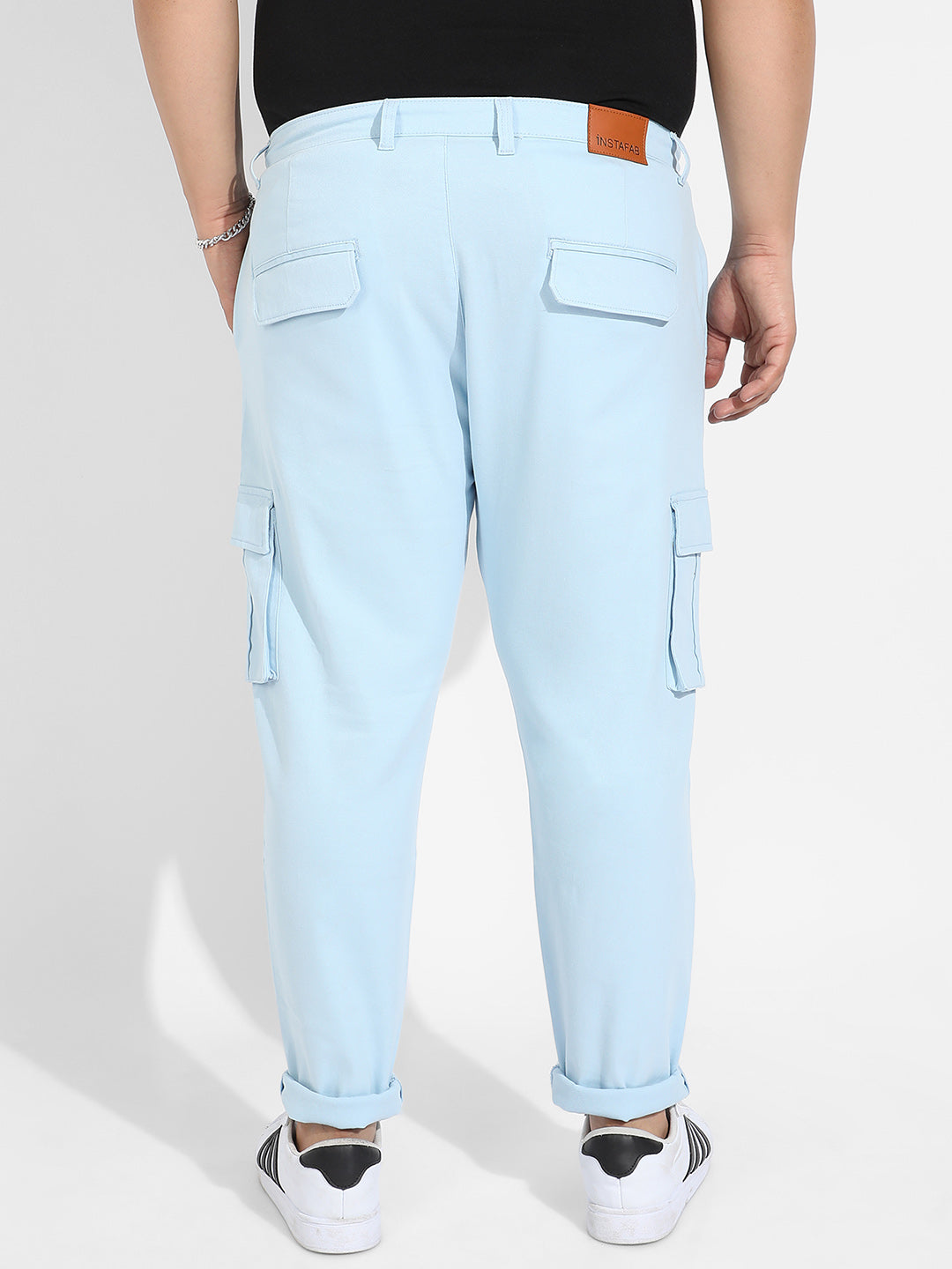Light Blue Cargo Trousers