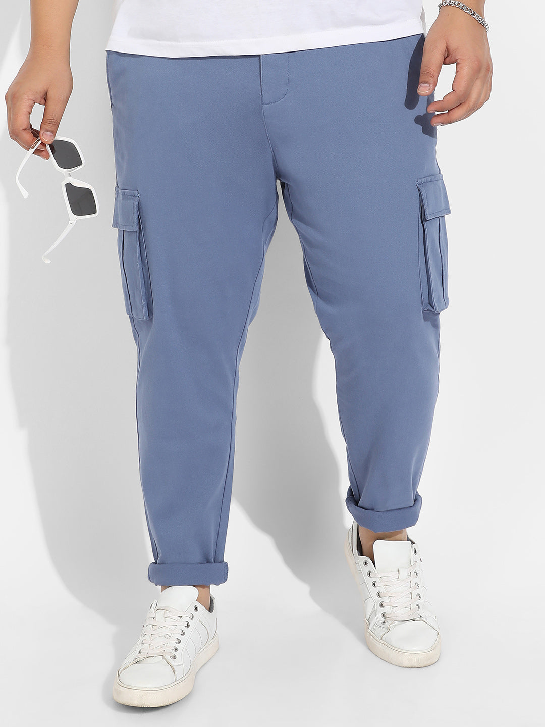 Blue Cargo Trousers