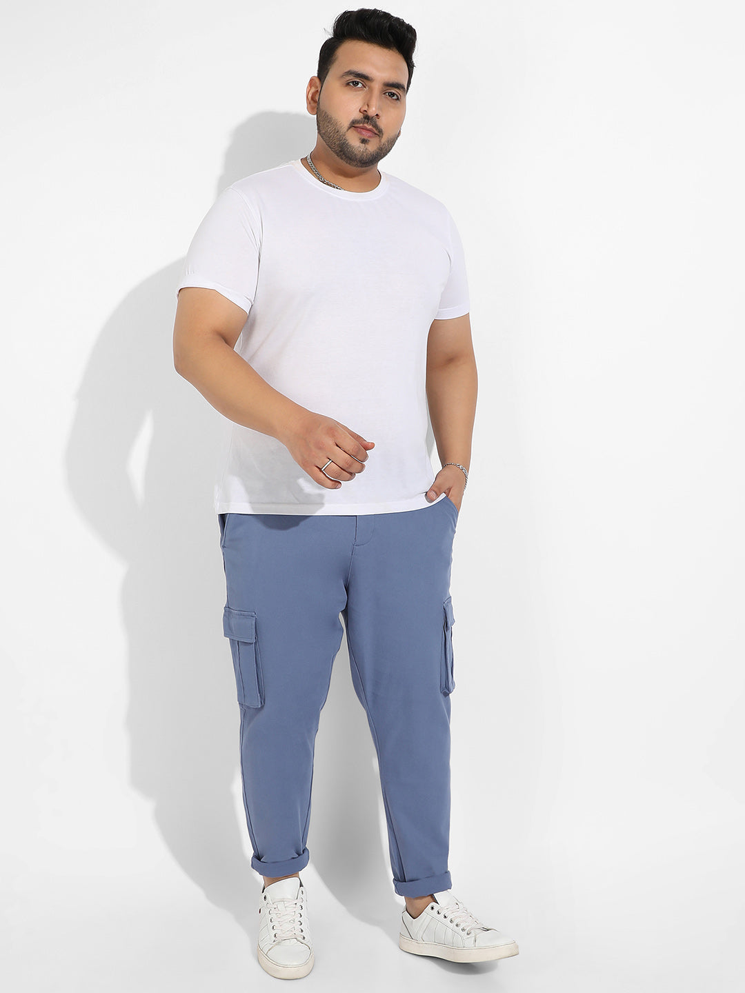 Blue Cargo Trousers