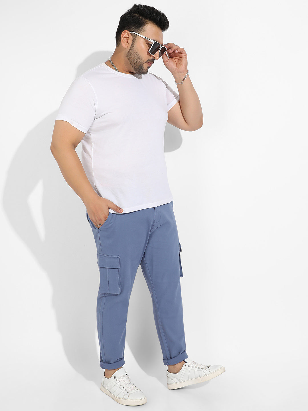 Blue Cargo Trousers
