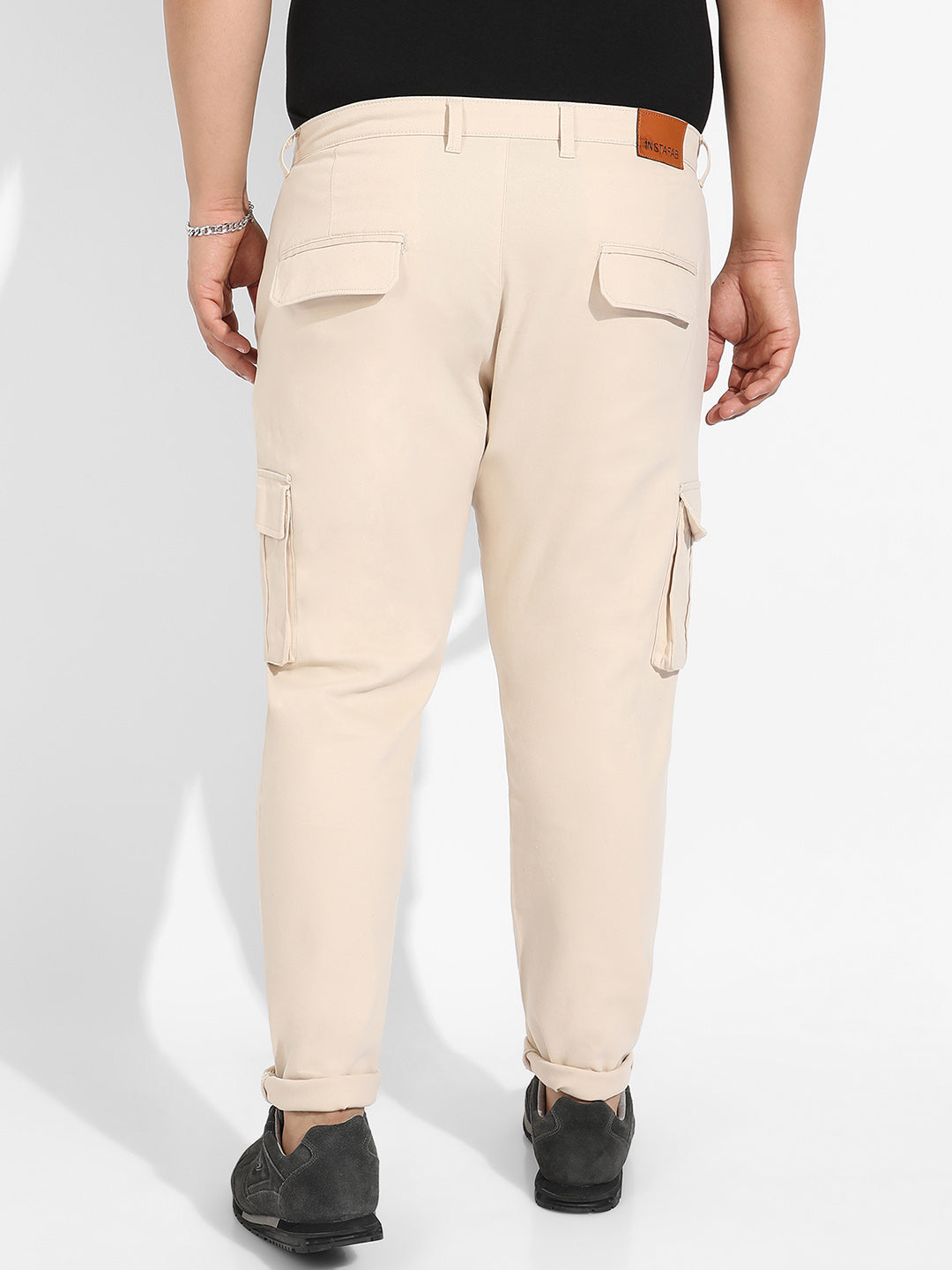 Beige Cargo Trousers