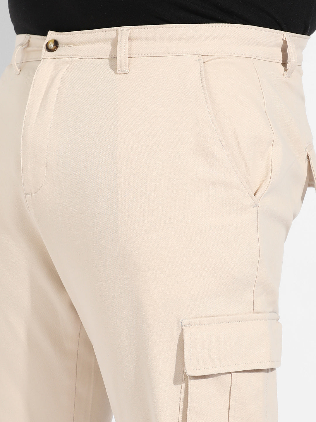 Beige Cargo Trousers