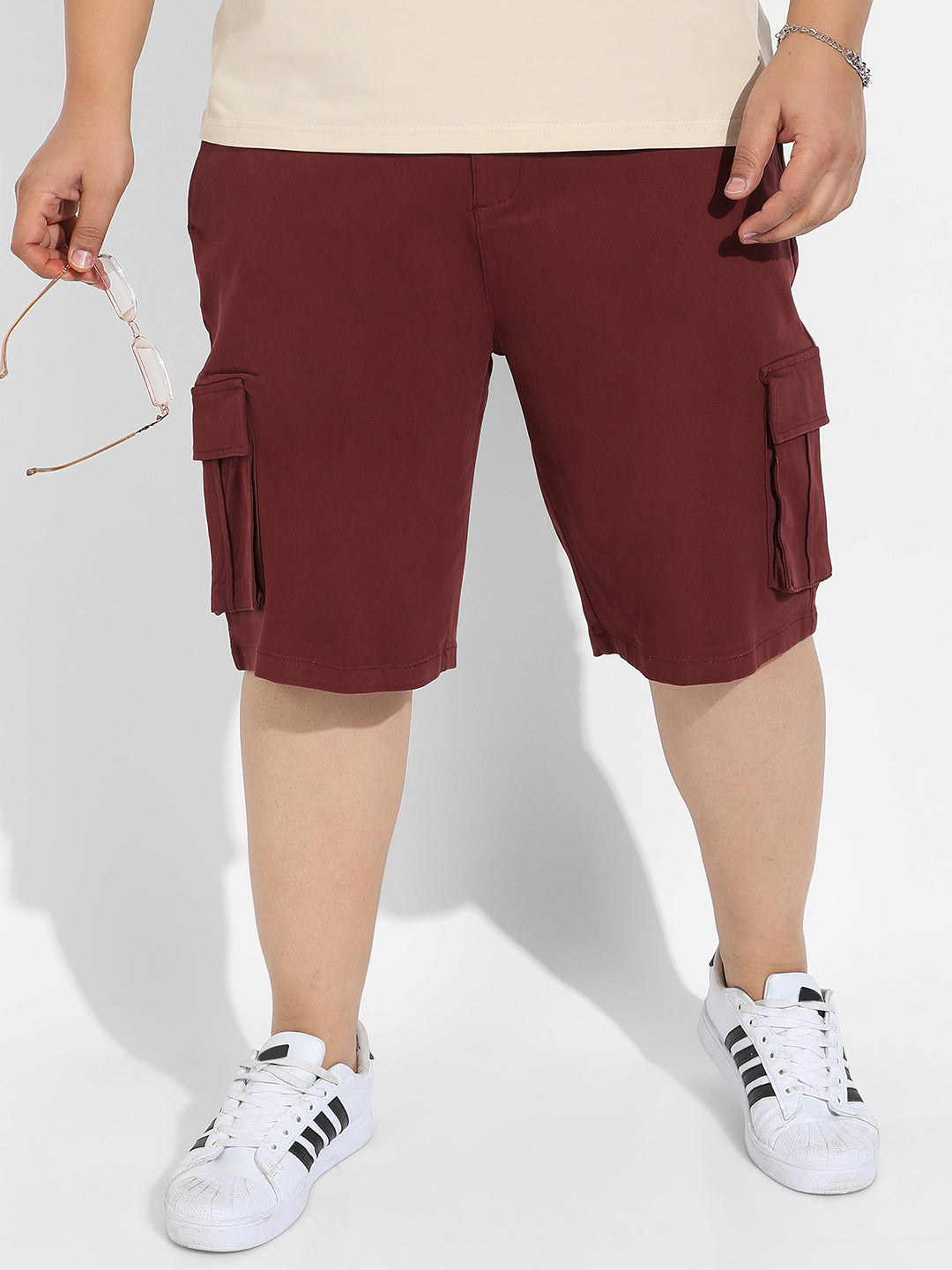 Maroon Cargo Shorts