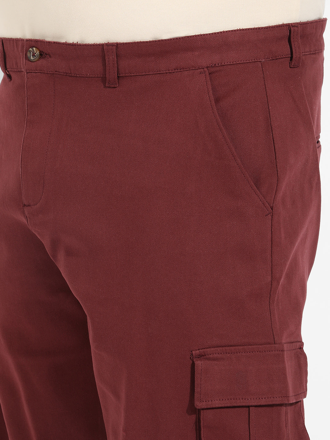 Maroon Cargo Shorts