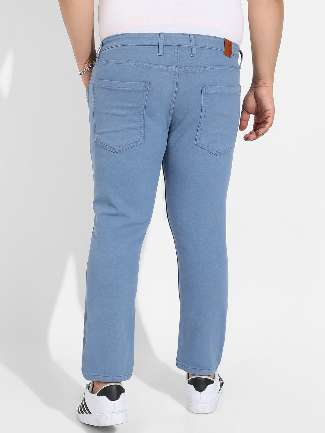Blue Solid Denim Jeans