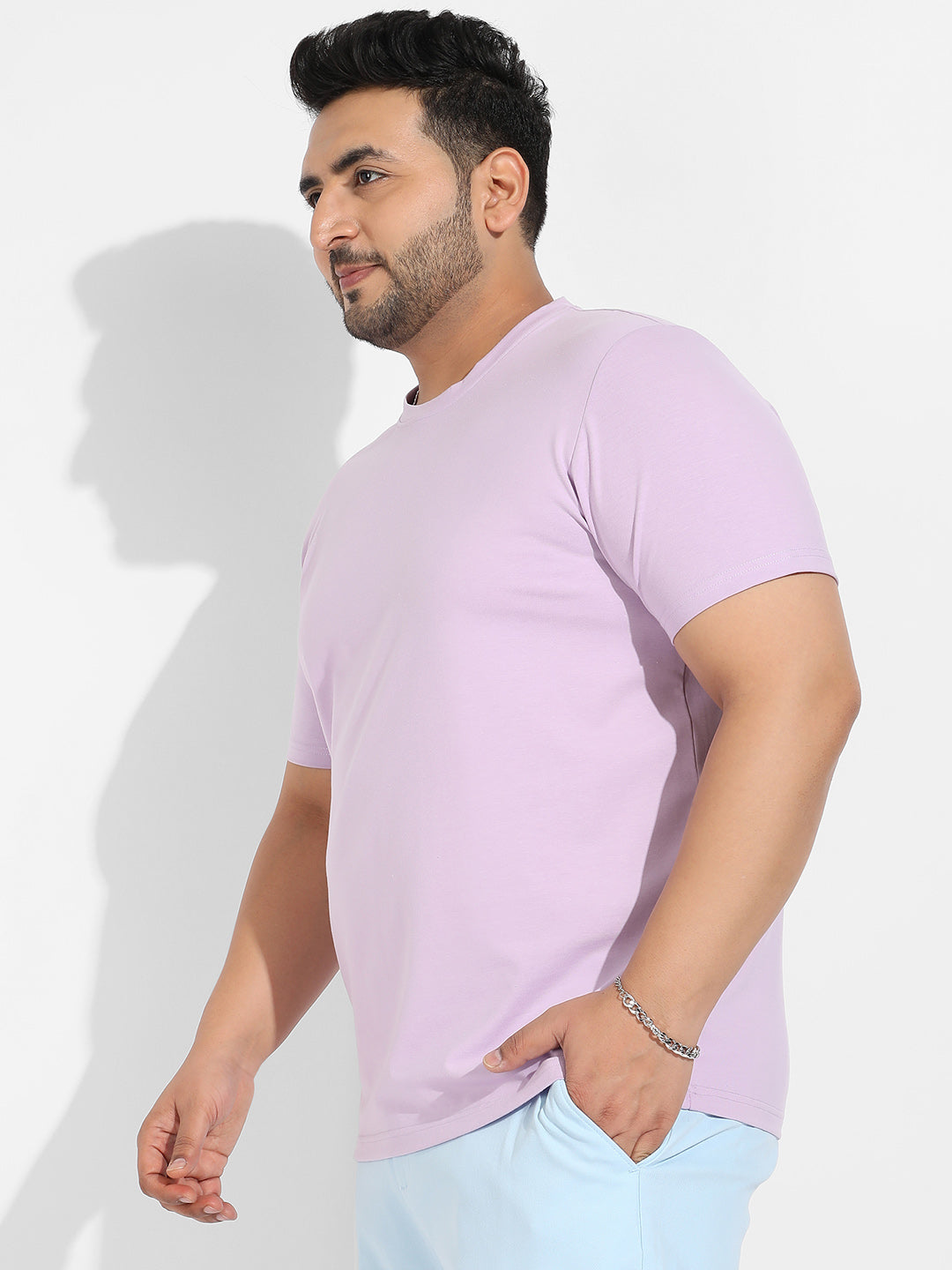 Lilac Basic Regular Fit T-Shirt