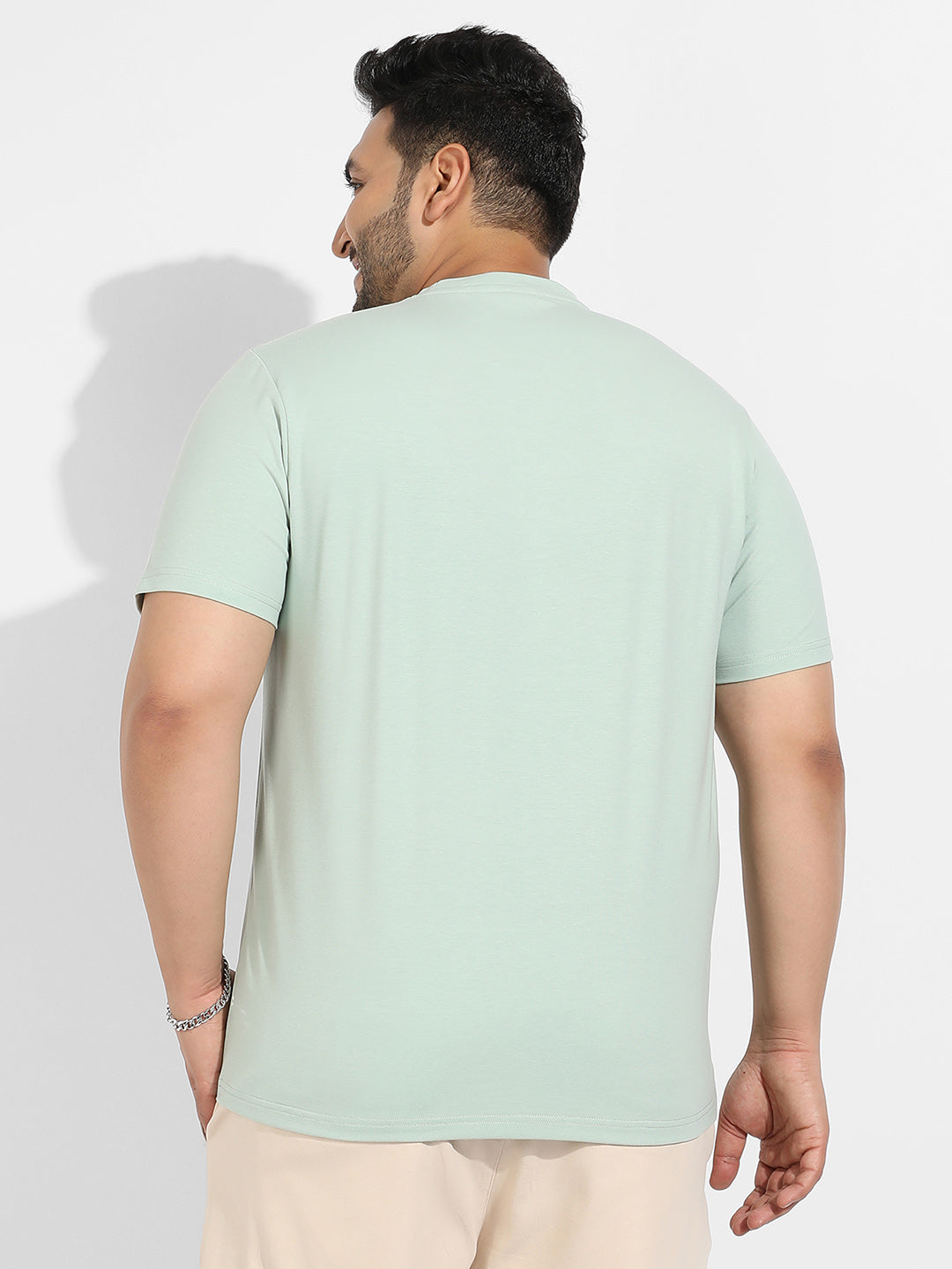 Sage Green Basic Regular Fit T-Shirt