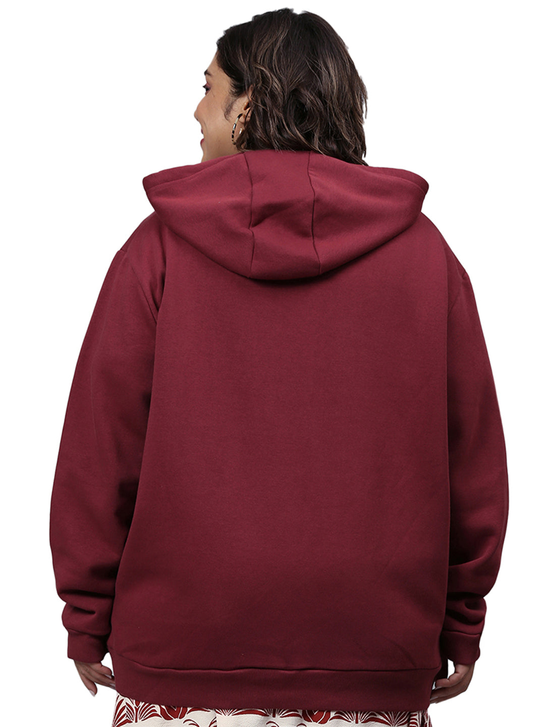 Printed Casual Hooded Sweatshirt