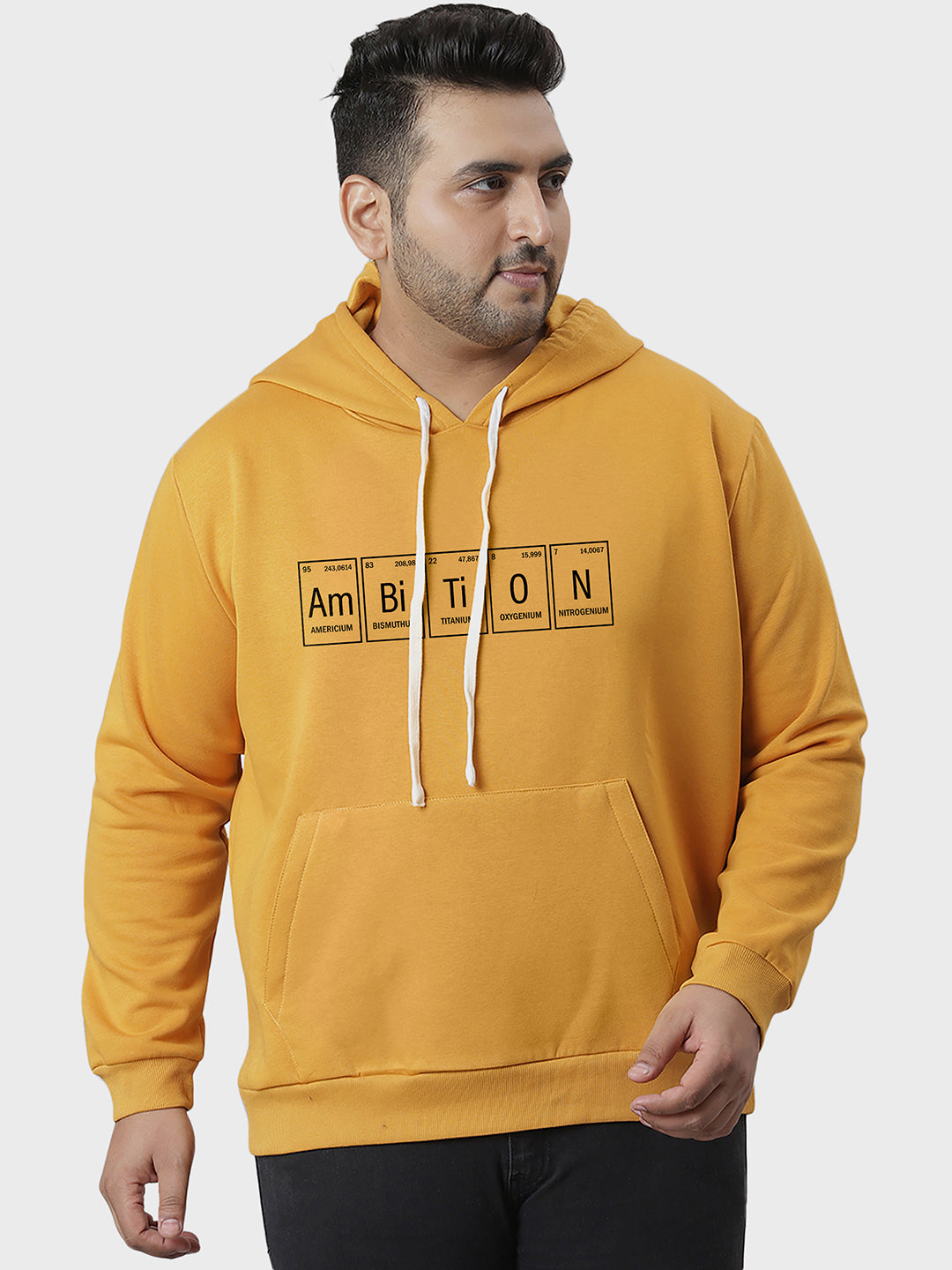 Solid Full Sleeve Hooded Casual Sweatshirt