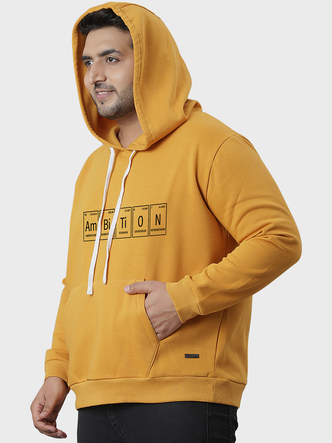 Solid Full Sleeve Hooded Casual Sweatshirt