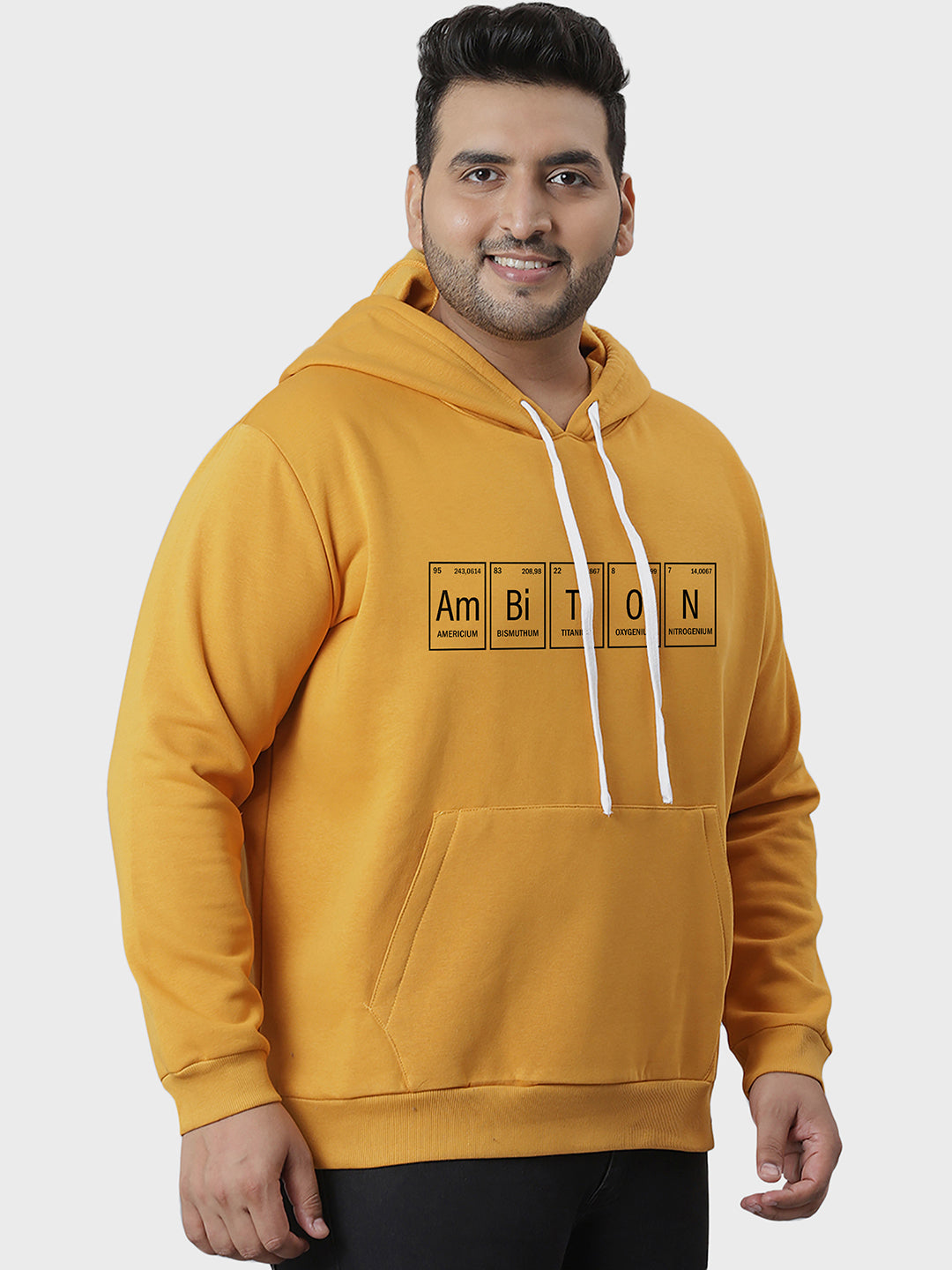 Solid Full Sleeve Hooded Casual Sweatshirt