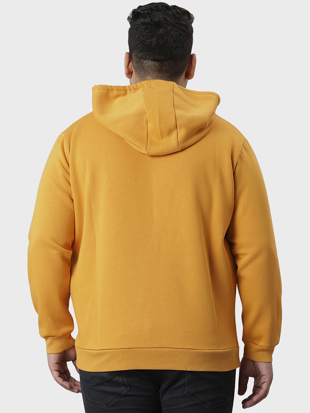 Solid Full Sleeve Hooded Casual Sweatshirt