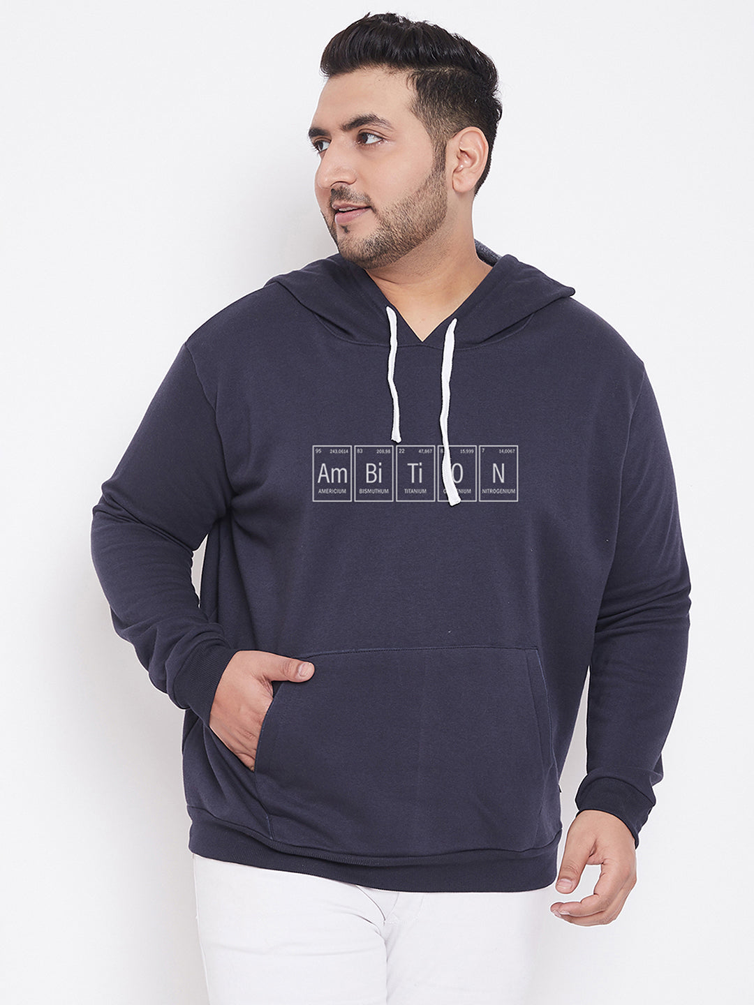 Solid Stylish Casual Winter Hooded Sweatshirt
