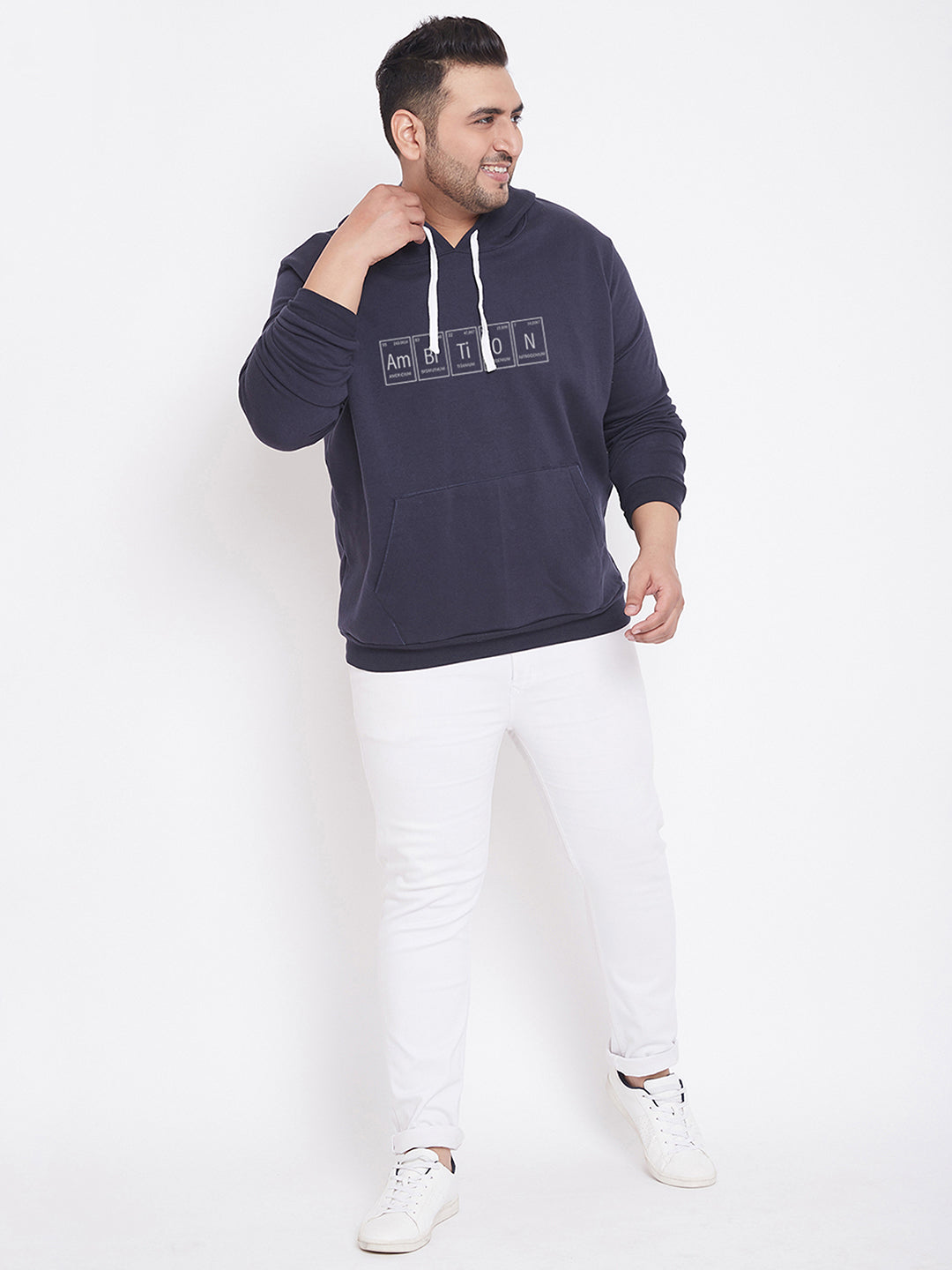 SOLID STYLISH CASUAL WINTER HOODED SWEATSHIRT