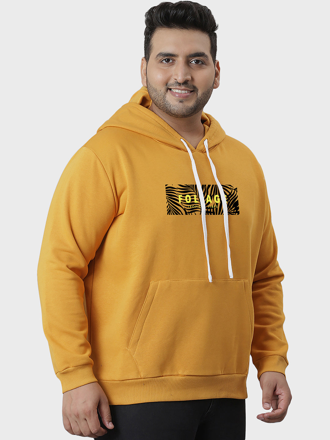 Solid Full Sleeve Hooded Casual Sweatshirt