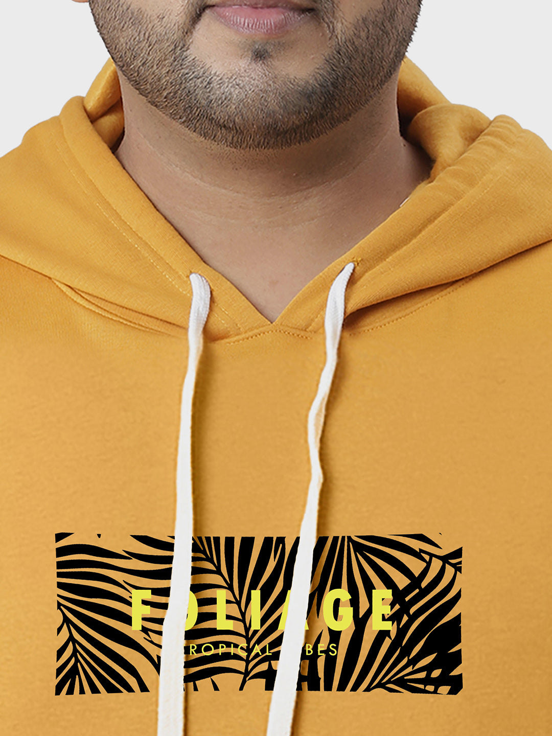 MEN SOLID FULL SLEEVE HOODED CASUAL SWEATSHIRT