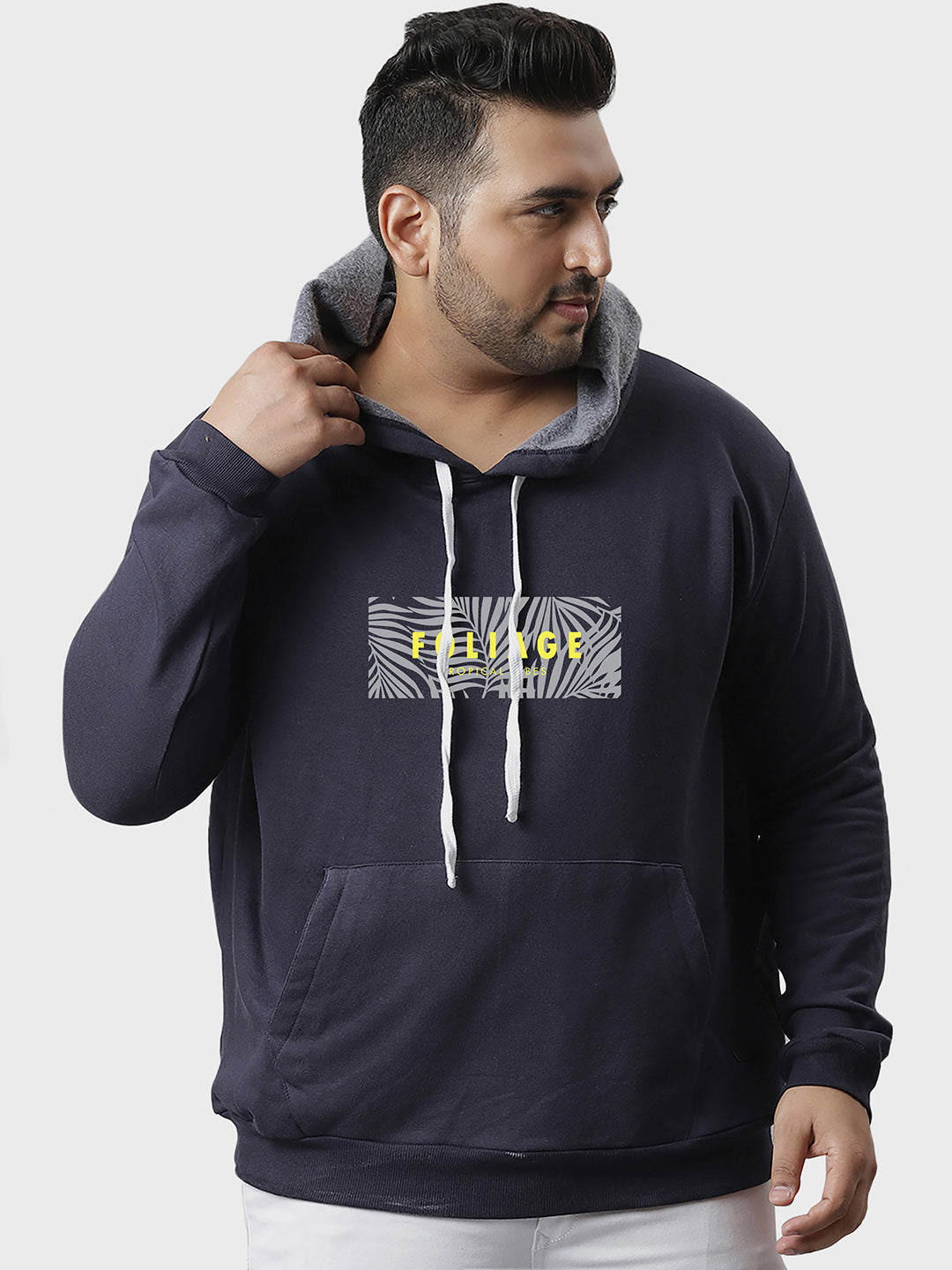 Solid Stylish Casual Winter Hooded Sweatshirt