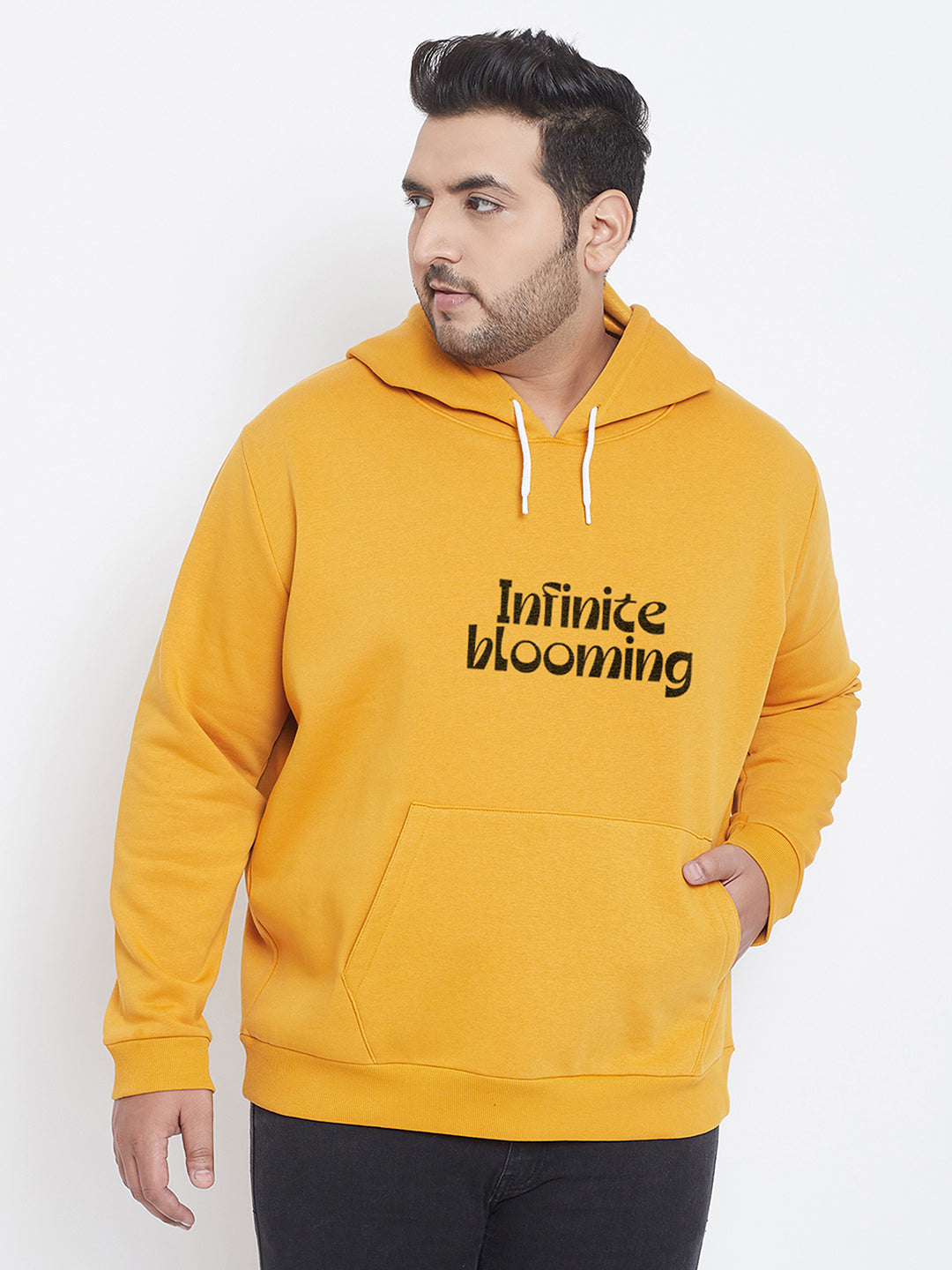 Solid Full Sleeve Hooded Casual Sweatshirt