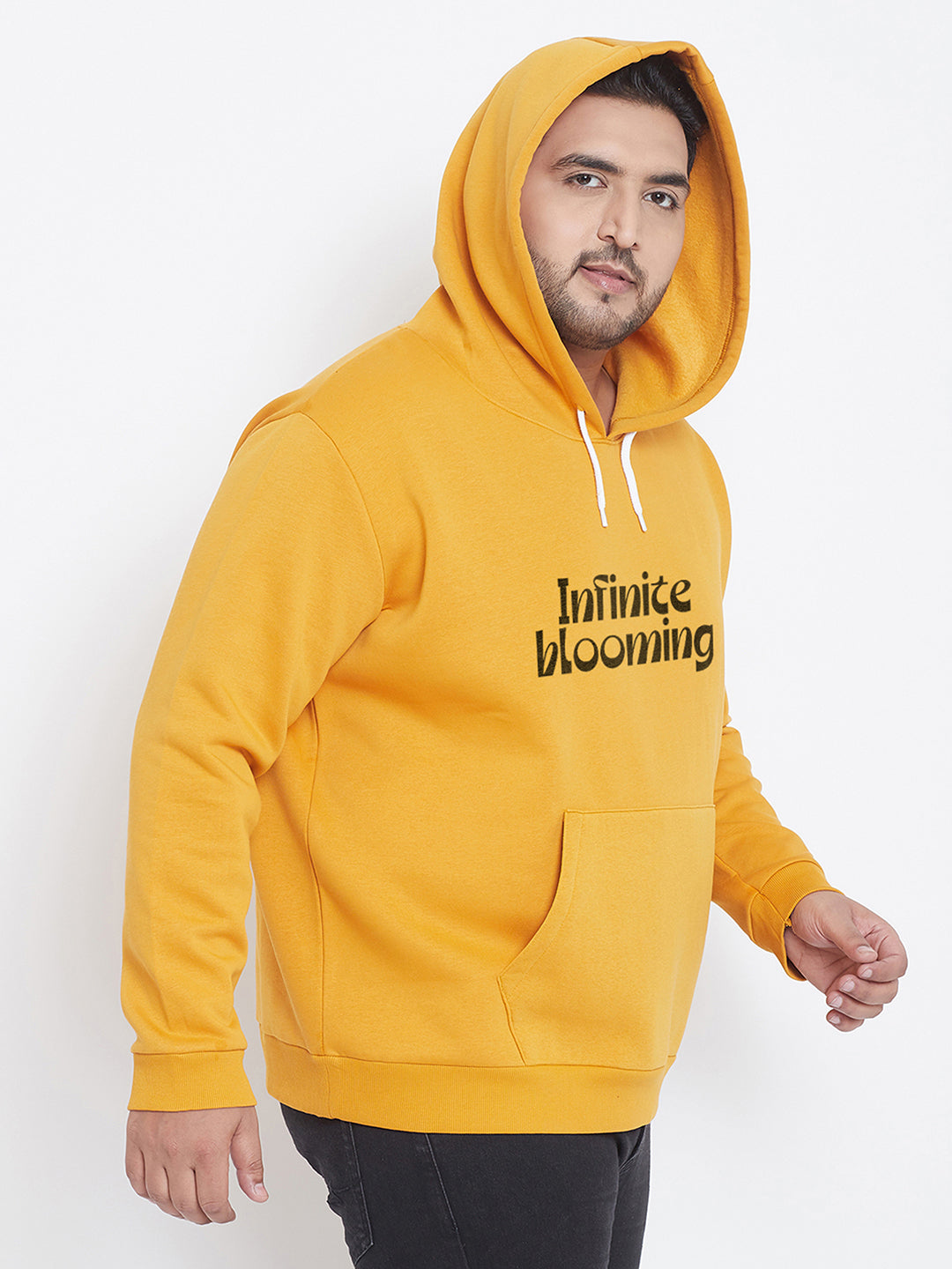 Solid Full Sleeve Hooded Casual Sweatshirt