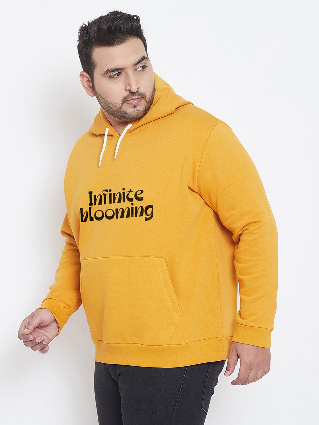 Solid Full Sleeve Hooded Casual Sweatshirt
