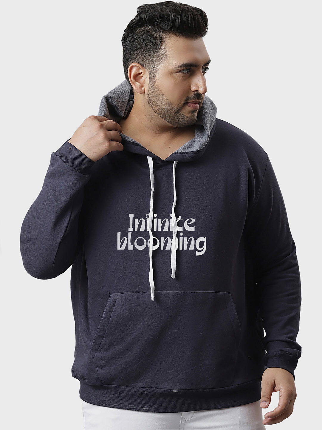 Solid Stylish Casual Winter Hooded Sweatshirt