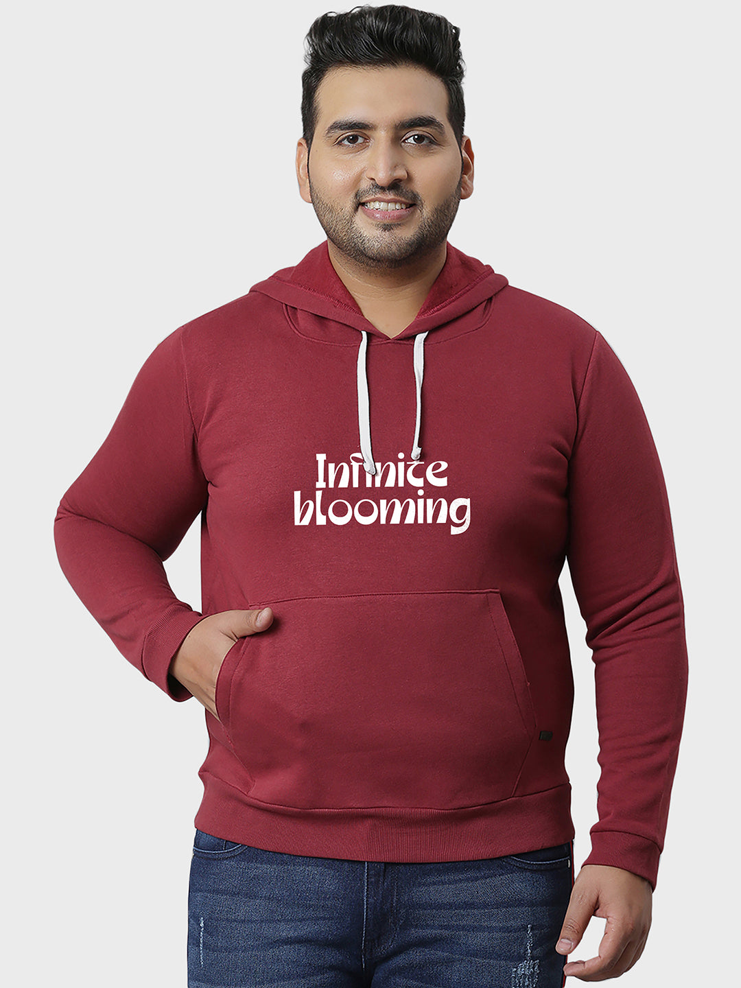 Printed Stylish Casual Winter Hooded Sweatshirt