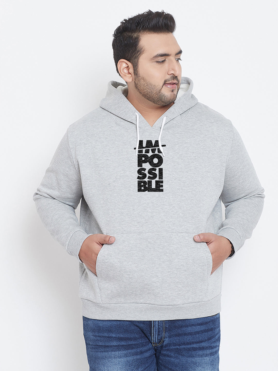 Printed Stylish Casual Winter Hooded Sweatshirt