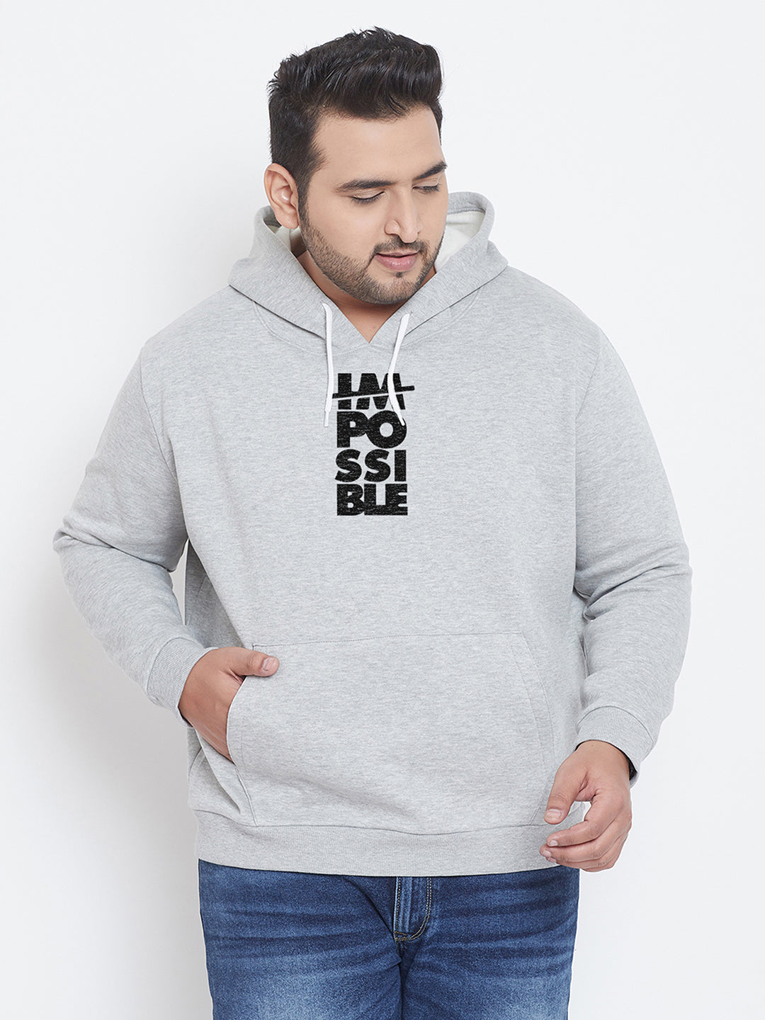 Printed Stylish Casual Winter Hooded Sweatshirt