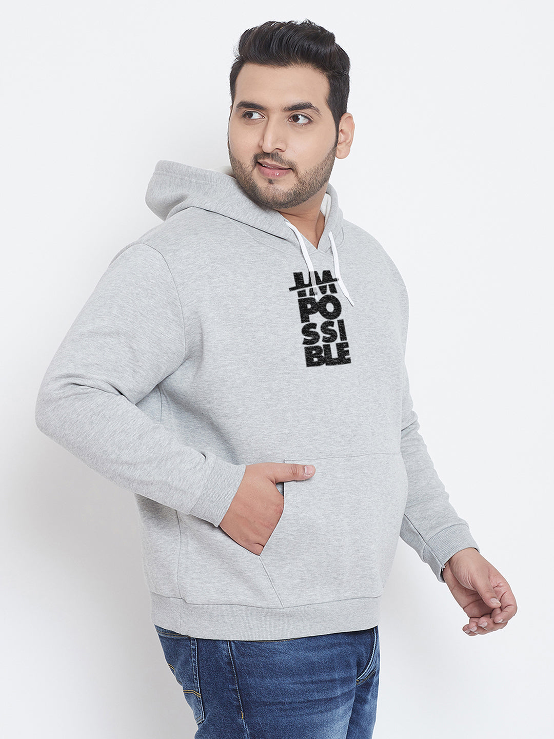Printed Stylish Casual Winter Hooded Sweatshirt