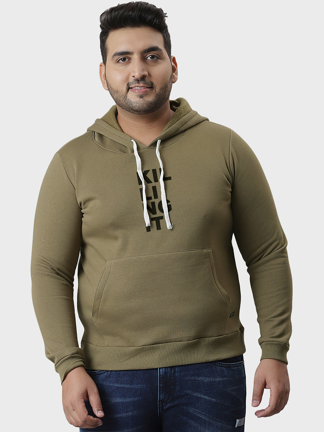Printed Stylish Casual Winter Hooded Sweatshirt