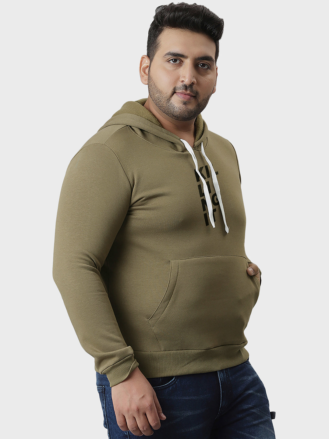 Printed Stylish Casual Winter Hooded Sweatshirt