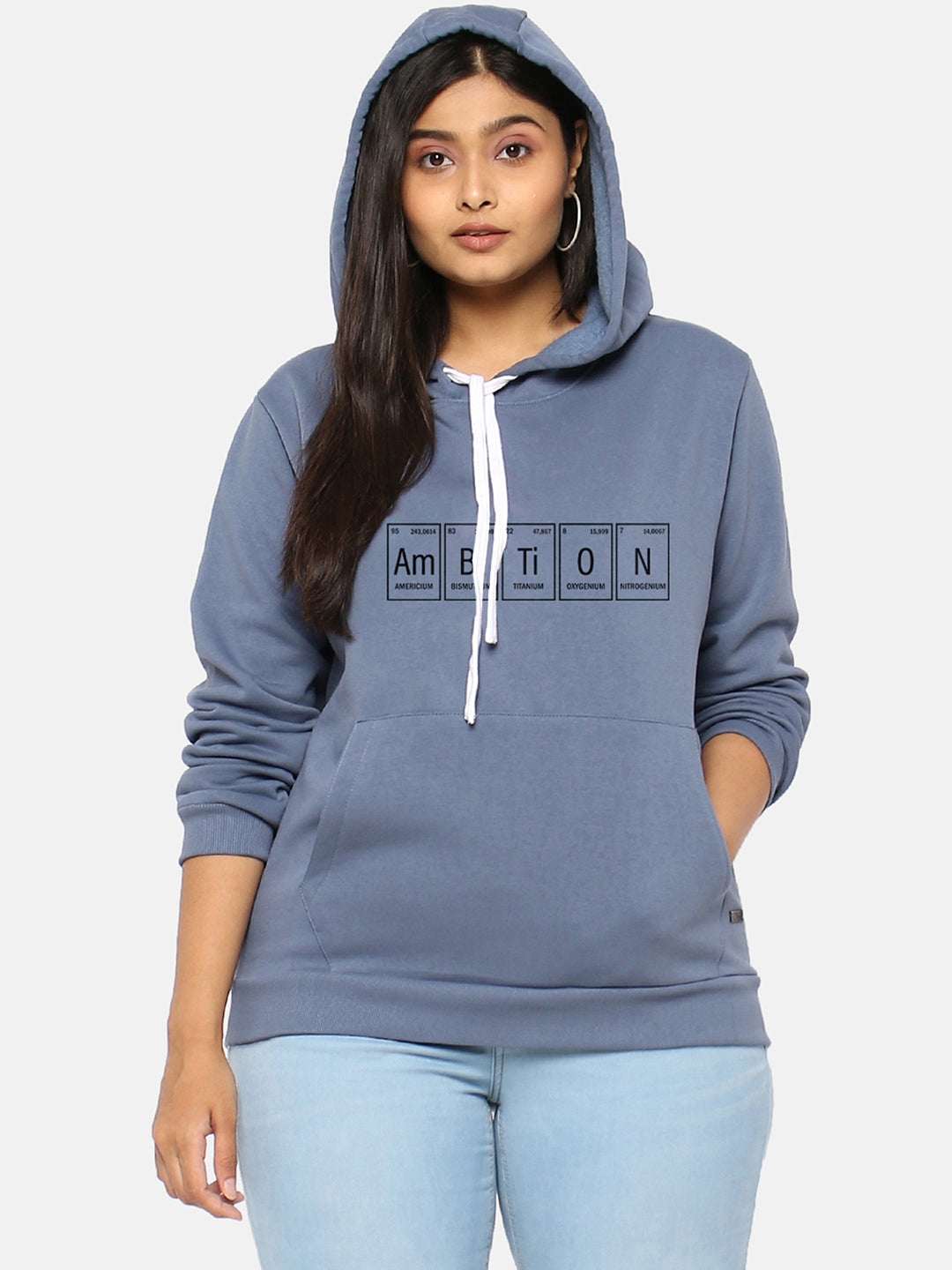 Casual Black Hoodie With Print