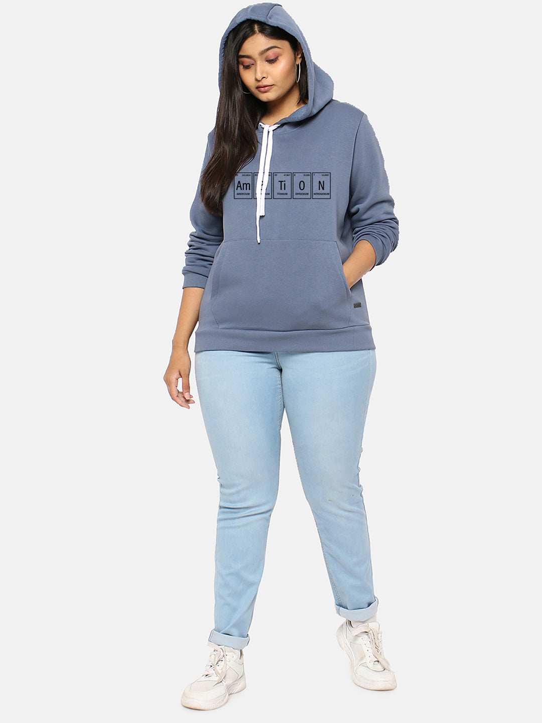 Casual Black Hoodie With Print