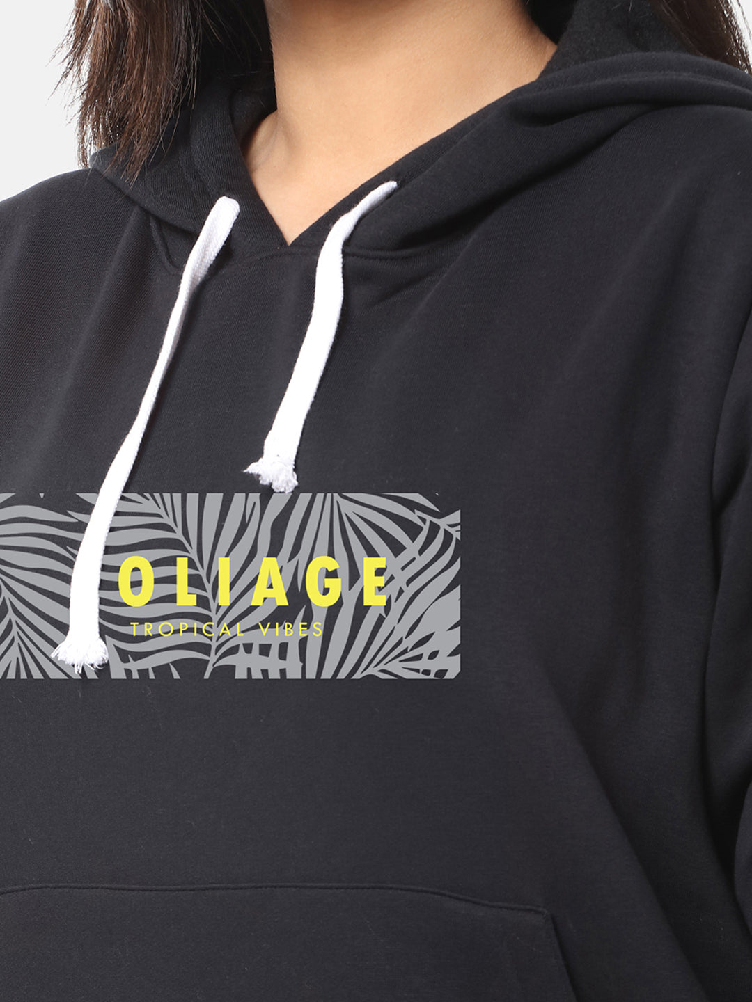 WOMEN PRINTED HOODED SWEATSHIRT