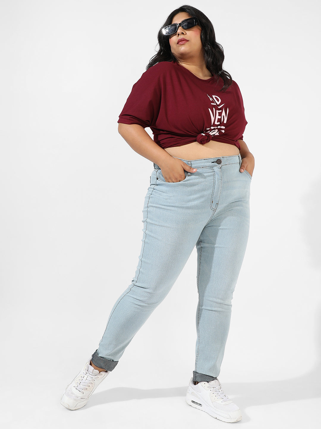 Mid-Rise Light-Wash Denim Jeans