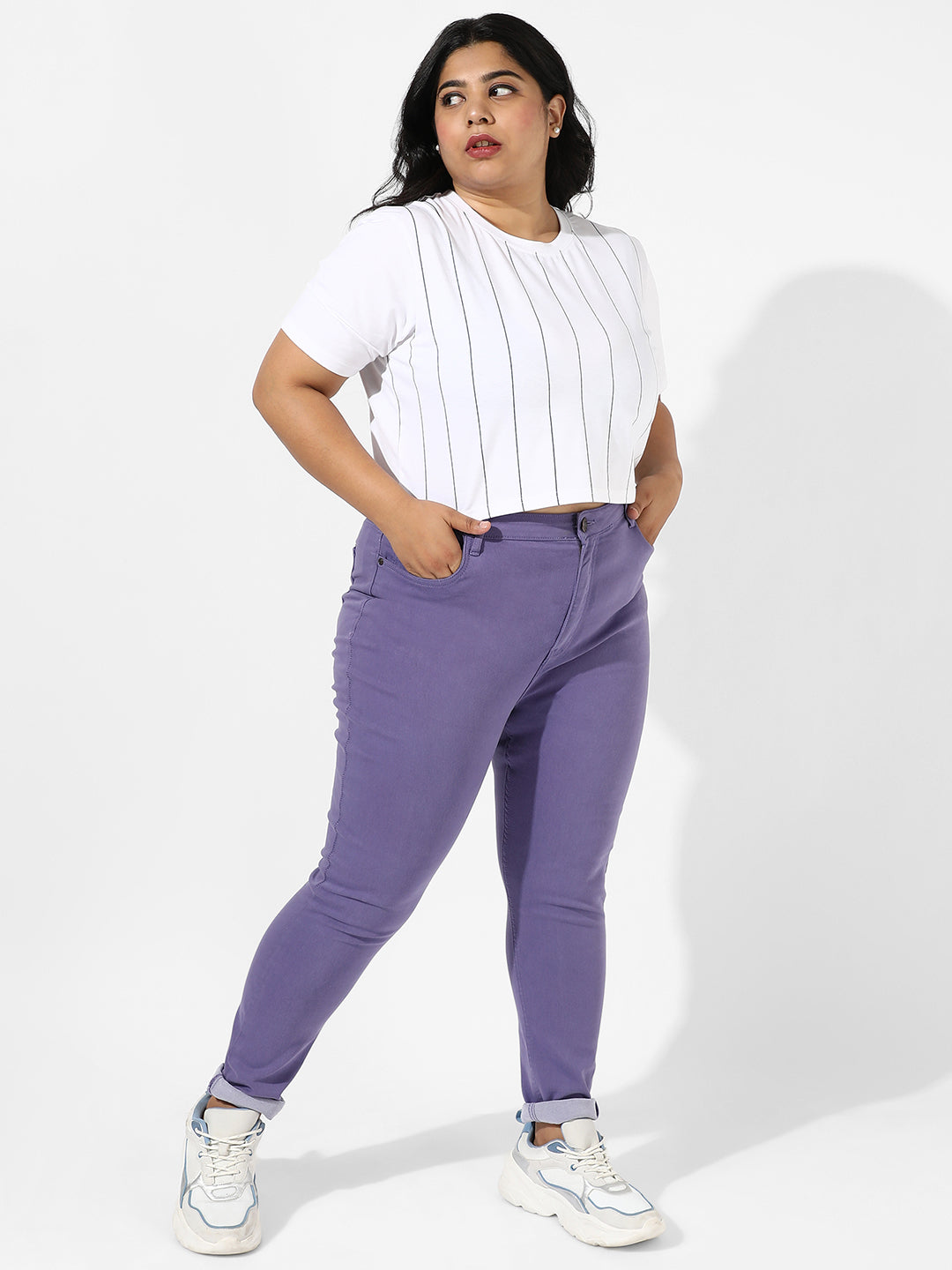 Purple Colour Pop Denim Jeans