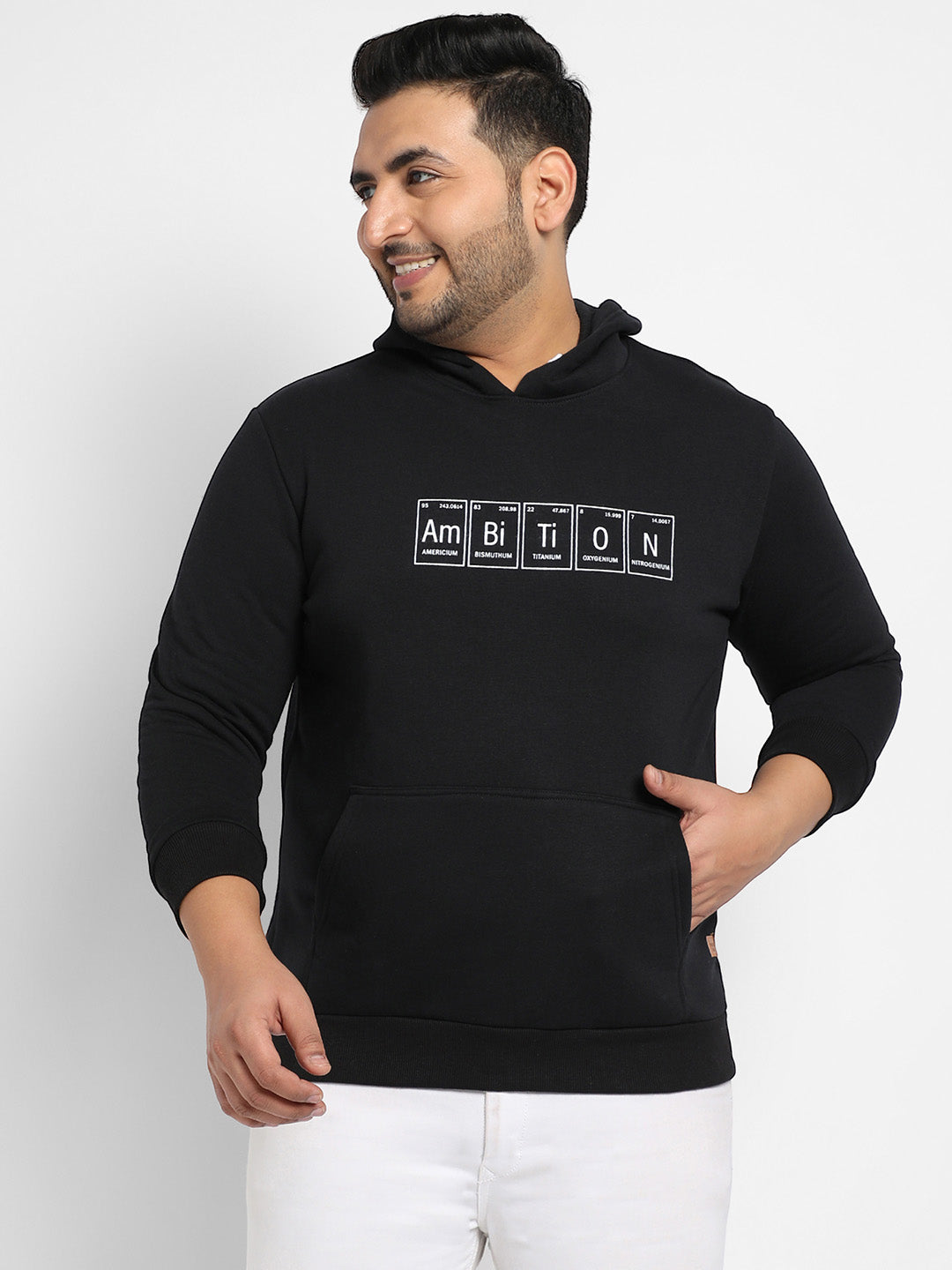 Black Ambition Hoodie With Kangaroo Pocket