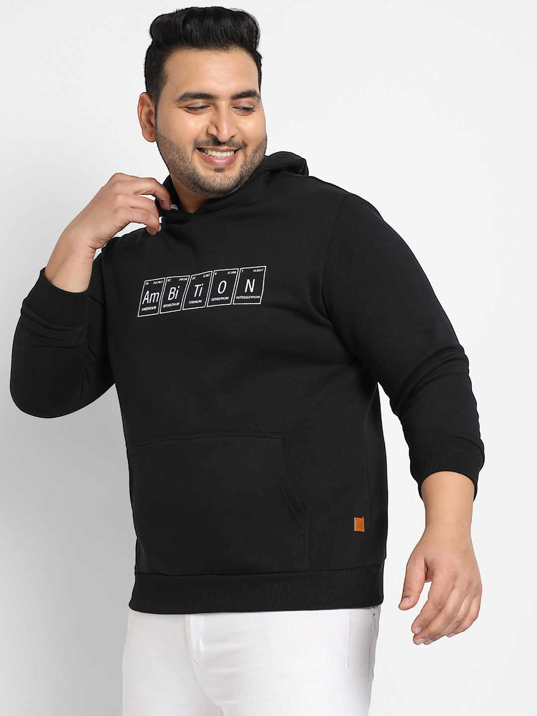 Black Ambition Hoodie With Kangaroo Pocket