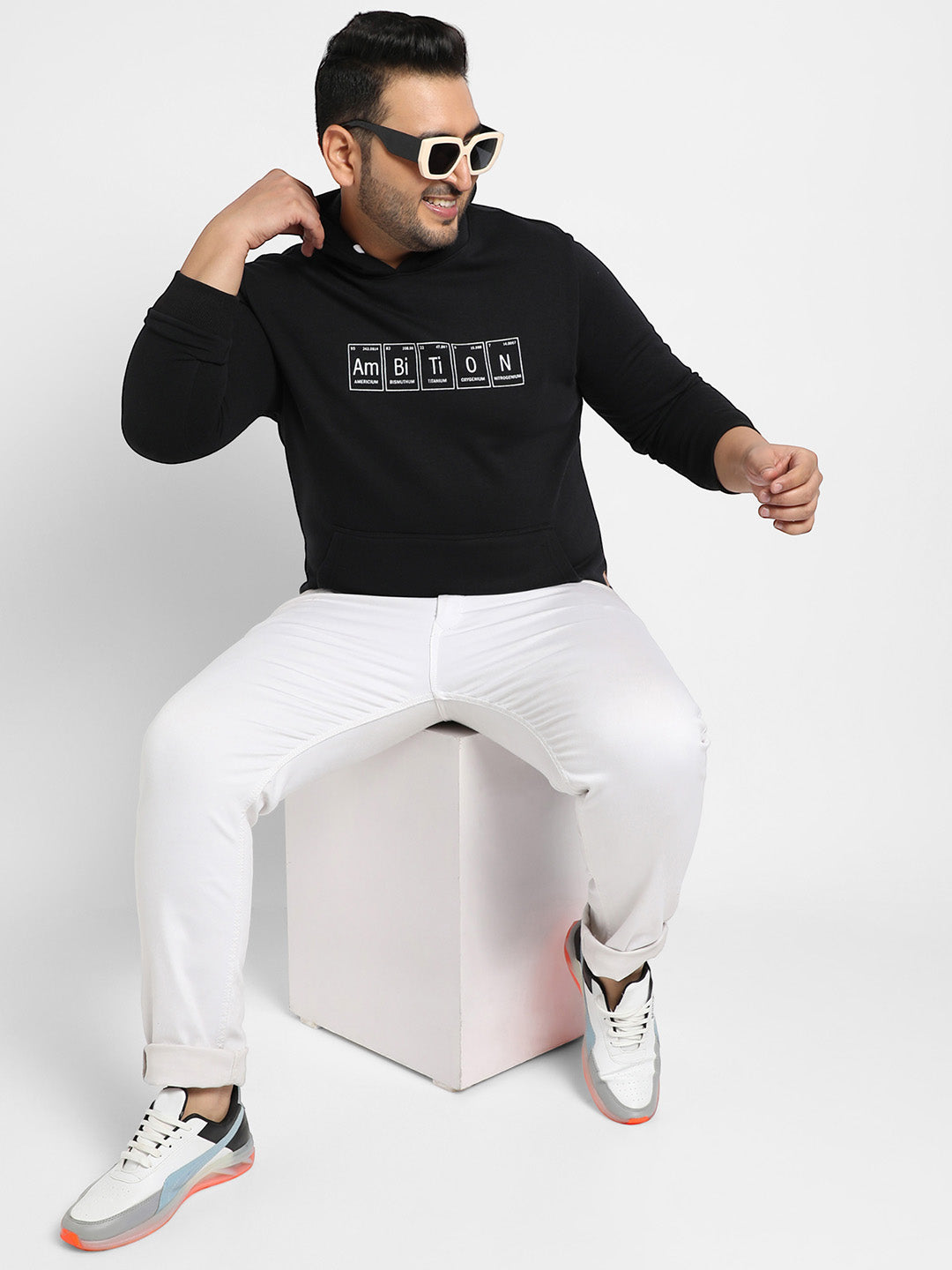 Black Ambition Hoodie With Kangaroo Pocket