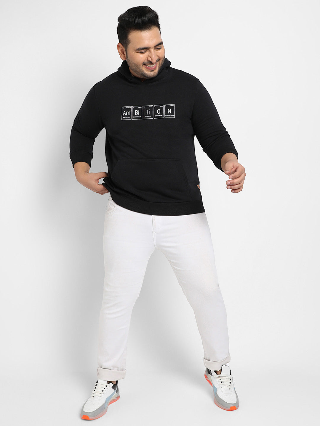 Black Ambition Hoodie With Kangaroo Pocket