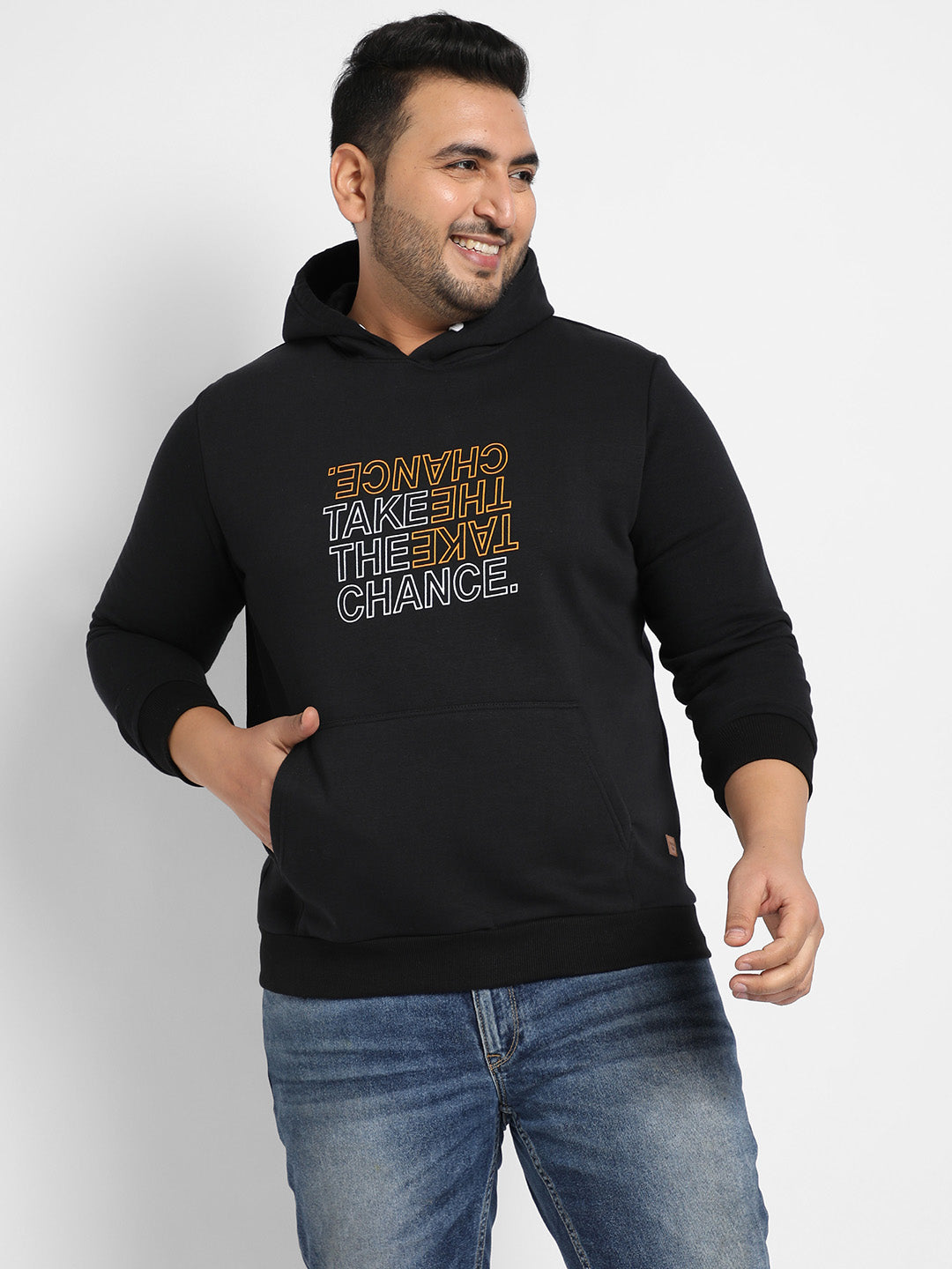 Black Take The Chance With Kangaroo Pocket