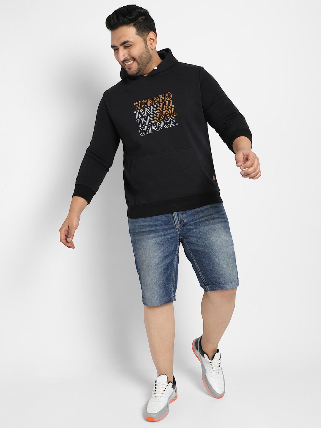 Black Take The Chance With Kangaroo Pocket