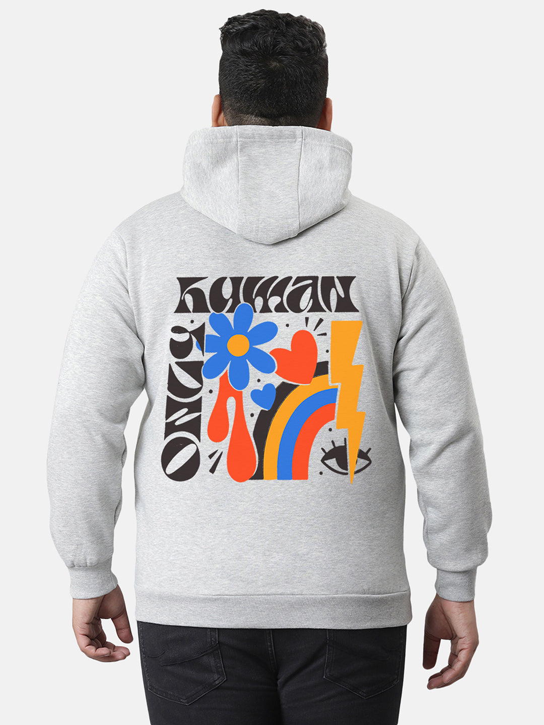 Grey Only Human Hoodie