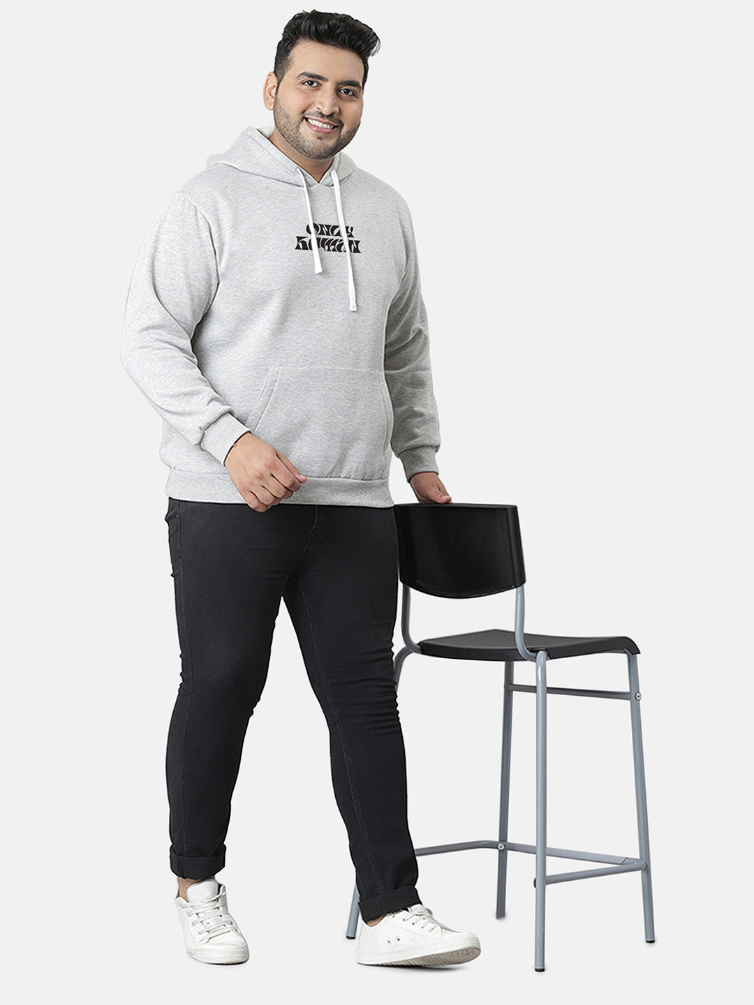 Grey Only Human Hoodie