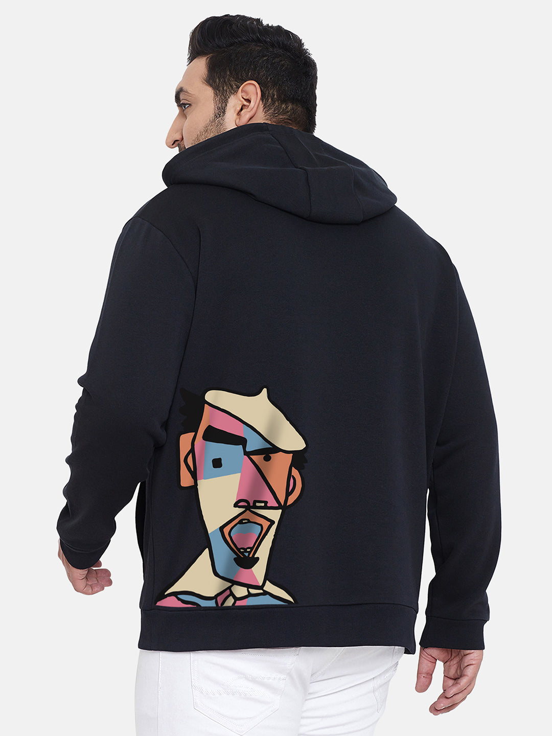 Jet Black Beret Man Hoodie