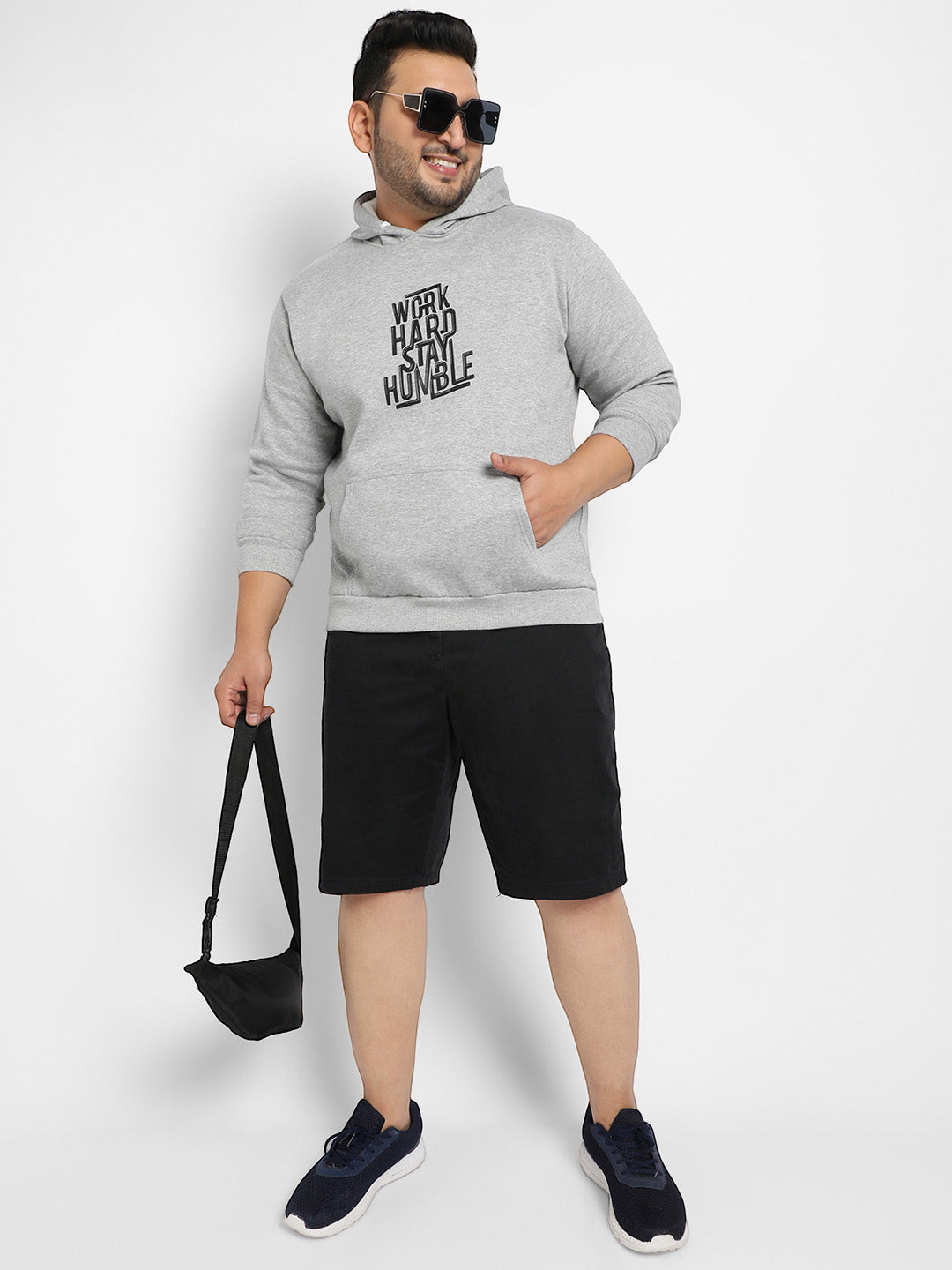 Light Grey Work Hard Stay Humble Hoodie