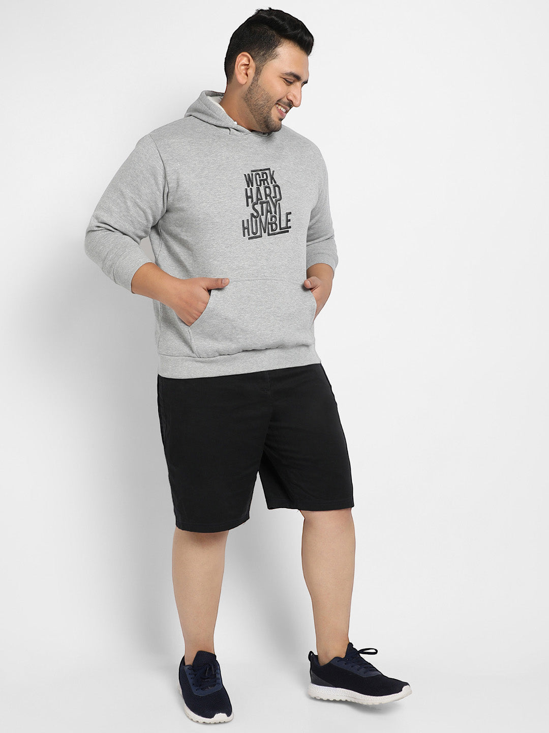 Light Grey Work Hard Stay Humble Hoodie